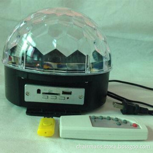 LED Crystal Magic Ball Light with USB Flash Disk and Remote Control, 50-60Hz Frequency